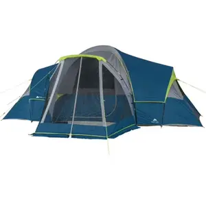 Ozark Trail 10-Person Dome Tent with Screen Porch – 3-Room Family Camping Tent with Weather Protection