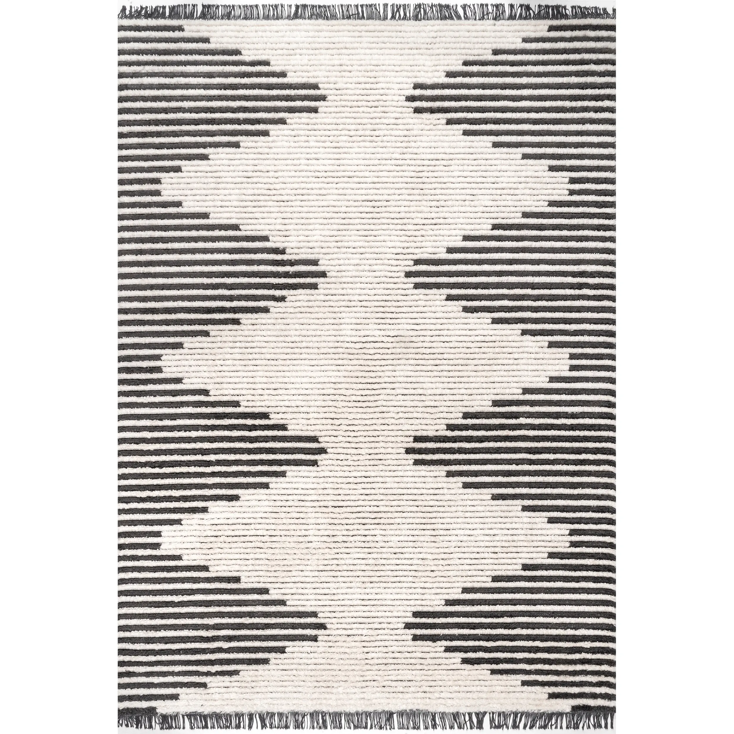 Morgan Contemporary Shag Fringe Area Rug