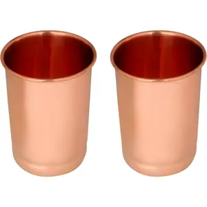 Pure copper plain glasses moscow mule tumbler (Set of 2)