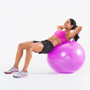 Exercise Stability Yoga Ball, Foot Pump, Ball Plug, Plug Puller, 2000 Lbs Static Weight Capacity Antiburst