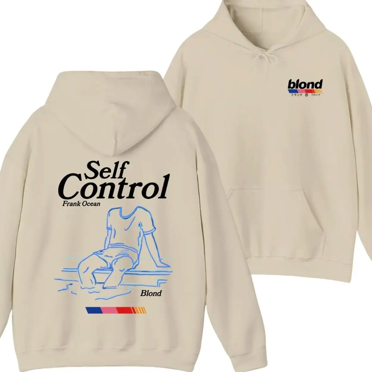 Frank Ocean Self Control Hoodie, Bl00nd album Music Gift Cool Gift Ideas Y2k Festival Trends Exclusive,  Casual Streetwear, Gift for Men, Gift for Women, Trendy Hoodie