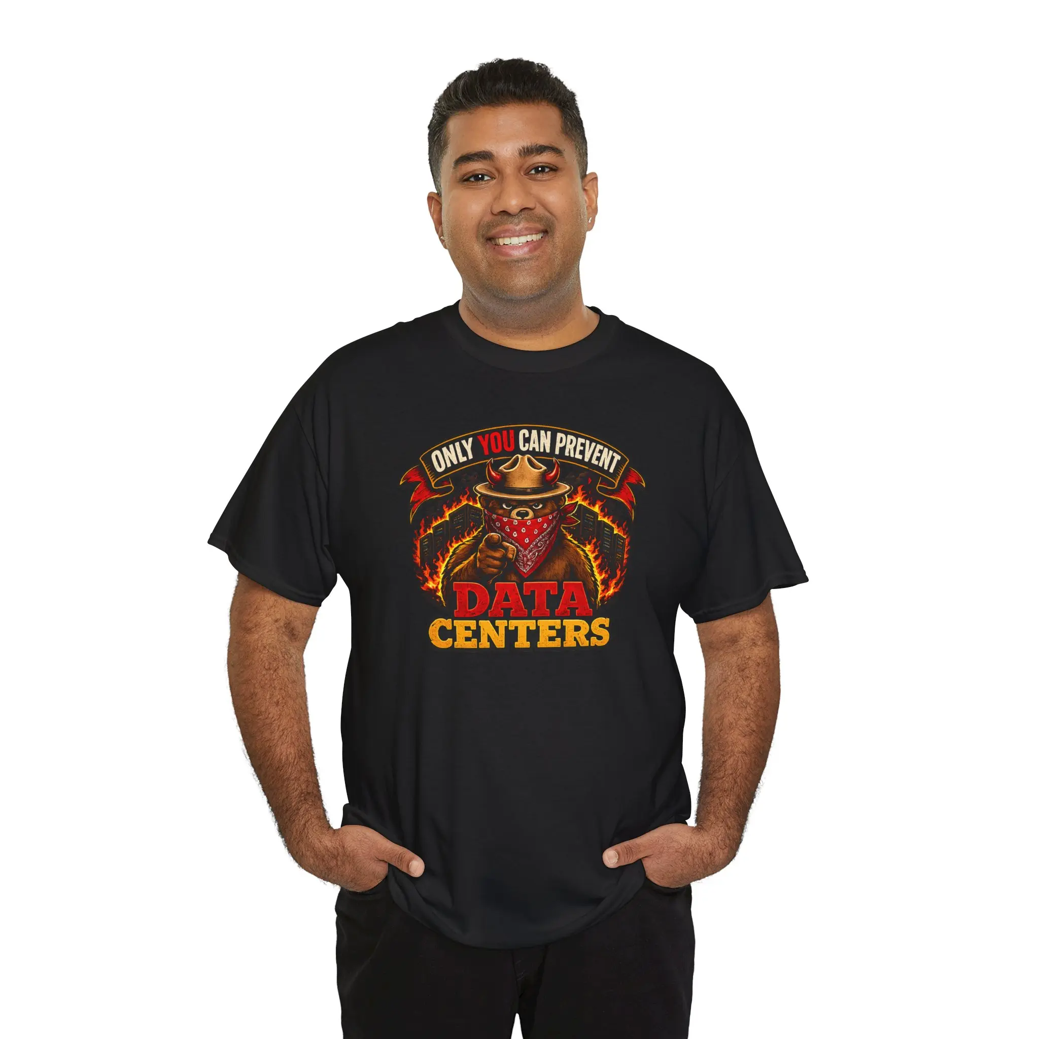 Only You Can Prevent Data Centers T-Shirt Retro Anti Data Centers Shirt Stop Data Centers Tee Anti AI Movement Shirts