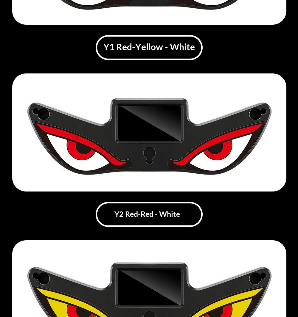 DIYCOM Dynamic LED Rear Window Display for Car – Vampire Devil Eye Emoji Panel, Scrolling Message Screen, USB Powered Night Driving Ambient Light, Cool Funny Auto Decor