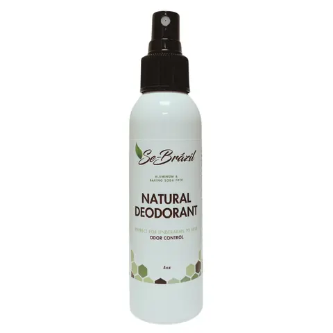 Se-Brazil Natural Deodorant 4oz Spray for Underarms Body Care Daily Odor Control & Baking Soda Free