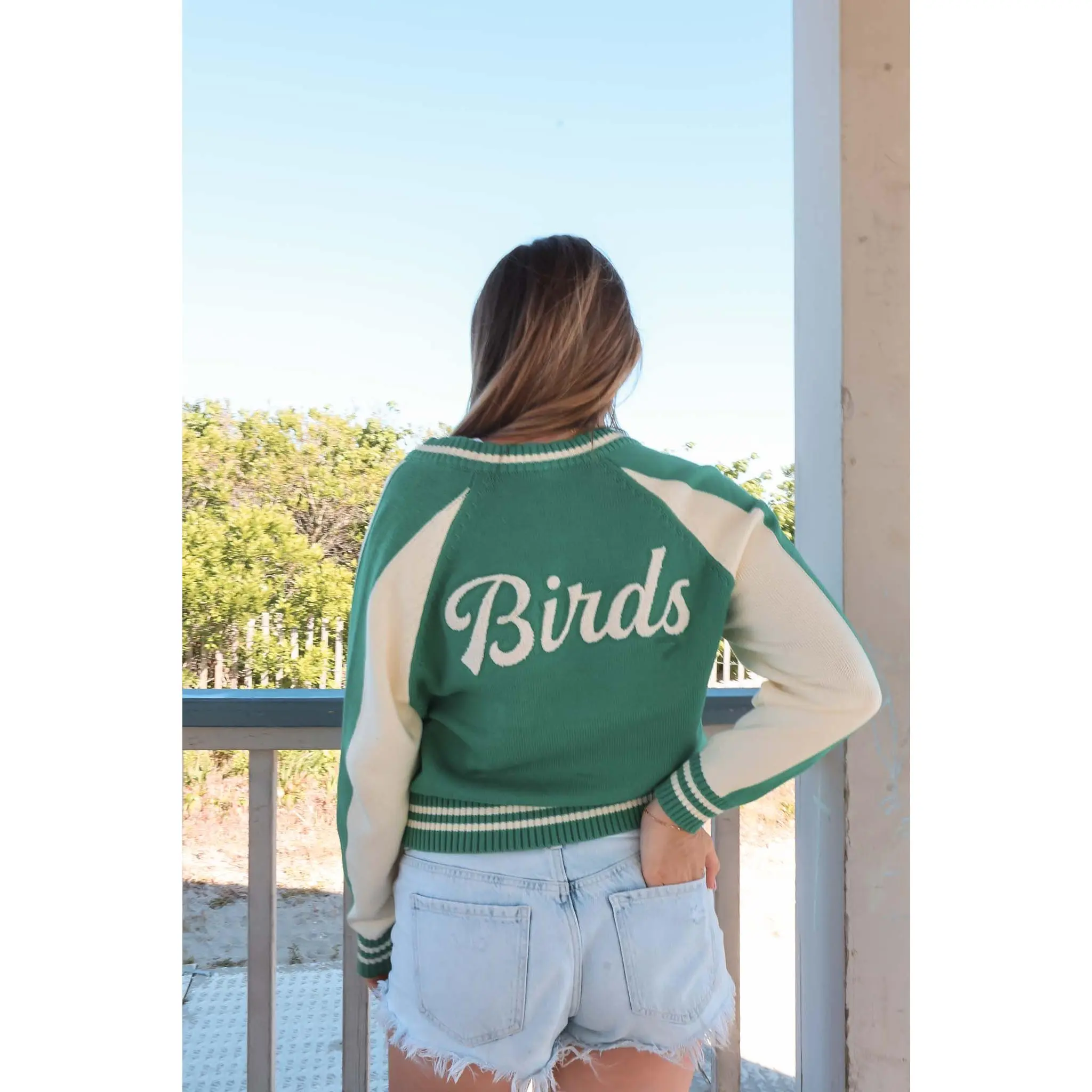 Philly Football Birds Varsity Full Zip Sweater