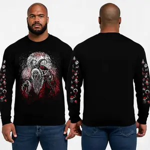 Krampus Christmas Sweater 4 Side , Scary Santa Xmas Jumper, Gothic Horror Holiday Sweater, Funny Creepy Christmas Gift for Him Her