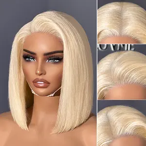 Blonde 613 Glueless 5x5 Closure HD Lace Bob Wig