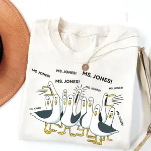 Women's "Ms. Jones" T-Shirt - Funny Seagull Teacher Humor Graphic Tee