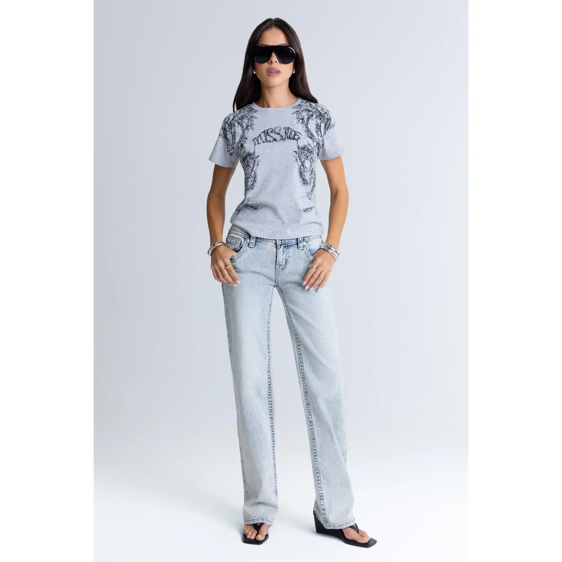 Aliyah Low Rise Slim Wide