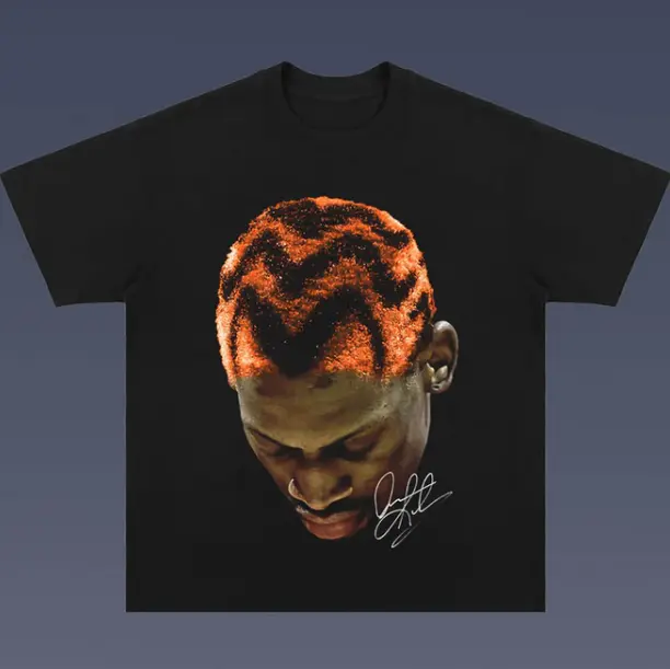 Orange Head DENNIS RODMAN T-Shirt, DENNIS RODMAN Vintage Tee, Basketball Shirt, Sweatshirt, Unisex T-Shirt