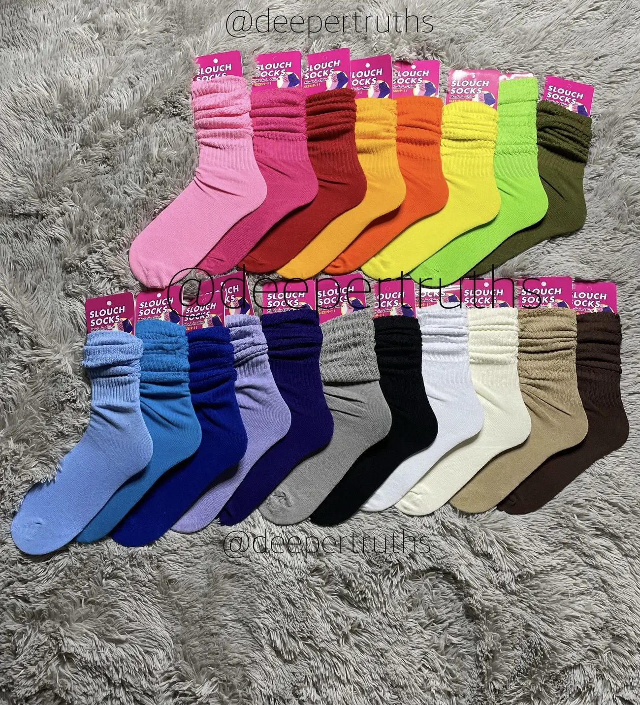 One Size Fits Most Slouch Socks for Women - Summer