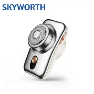 Skyworth CWZX011 Portable Shaver Fusion Shave+Trim+Mirror in One, Cordless Wet & Dry Use Electric Shaver One-Button Long Lasting for Travel, Daily Use