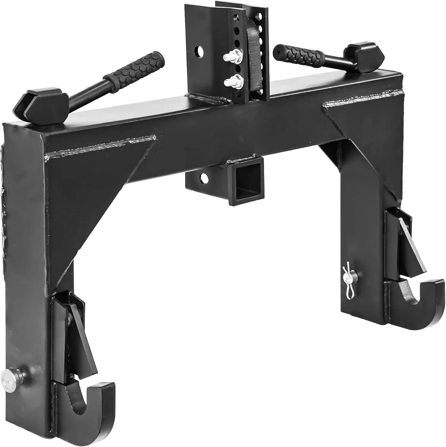 YITAMOTOR 3 Point Quick Hitch for Category 1 Tractor, 3000 lbs 3-Pt Attachment with 2" Receiver Trailer Hitch Adaptation with 5 Level Adjustable Bolt