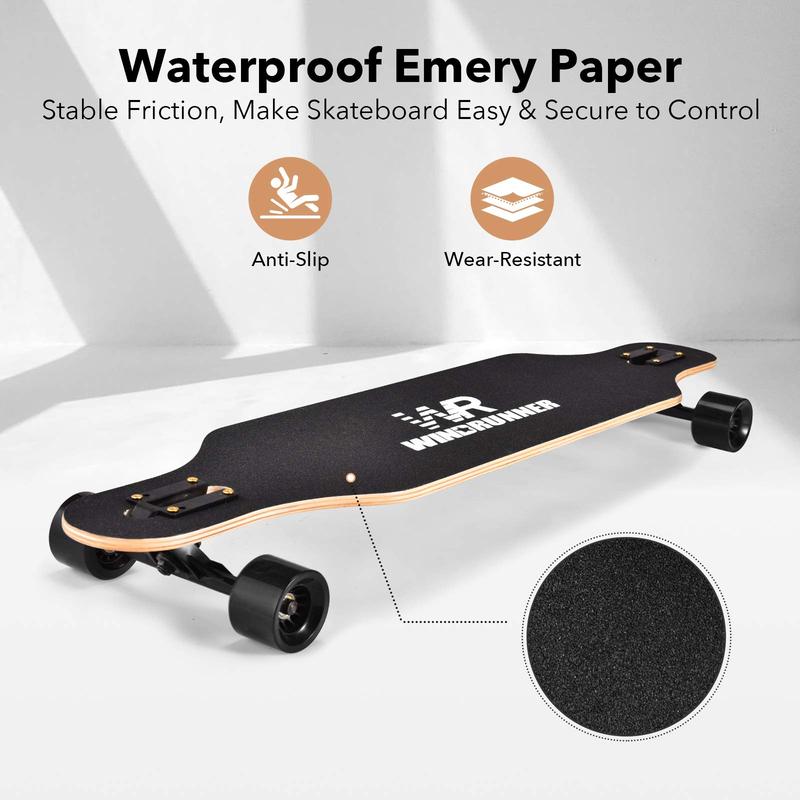 41inch Freeride Longboard Skateboard 8-ply Maple Drop Through Freestyle Complete Cruiser Pintail For Cruising Carving Free-style And Downhill With T-tool