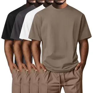 4 Pack Men's Big and Tall Shirts Summer Cotton Short Sleeve Tee Crew Neck Casual Top Oversize Basic T Shirts- Premium Fit for Everyday Comfort, Casual Streetwear, Workwear, or Men Gifts