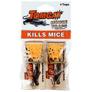 Tomcat 33570 Deluxe Wooden Mouse Trap- Pack - 4