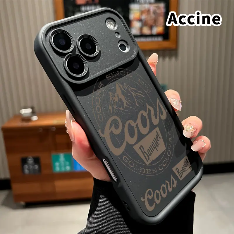 Soft Case for iPhone 17 Pro Max 16 15 14 Plus 13 12 Mini 11 XR X XS Air E Coors Banquet Emblem Printed TPU Rubber Full Lens Guard Durable Smartphone Cover