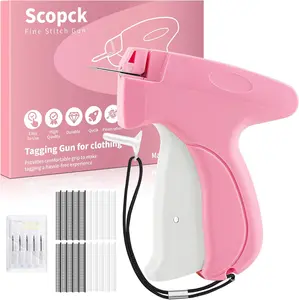 Stitch Gun for Clothes - Handheld Stitch Gun Quick Clothing Fixer - Tagging Gun - Includes 6 Needle, 1000 Black Fasteners & 1000 White Fasteners Scopck