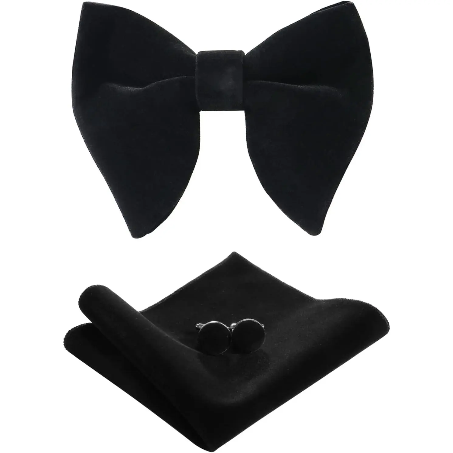 Bow Ties for Men Pre-Tied Bow Tie  Tuxedo   Bow Ties Cufflinks Pocket Square Sets With  Box
