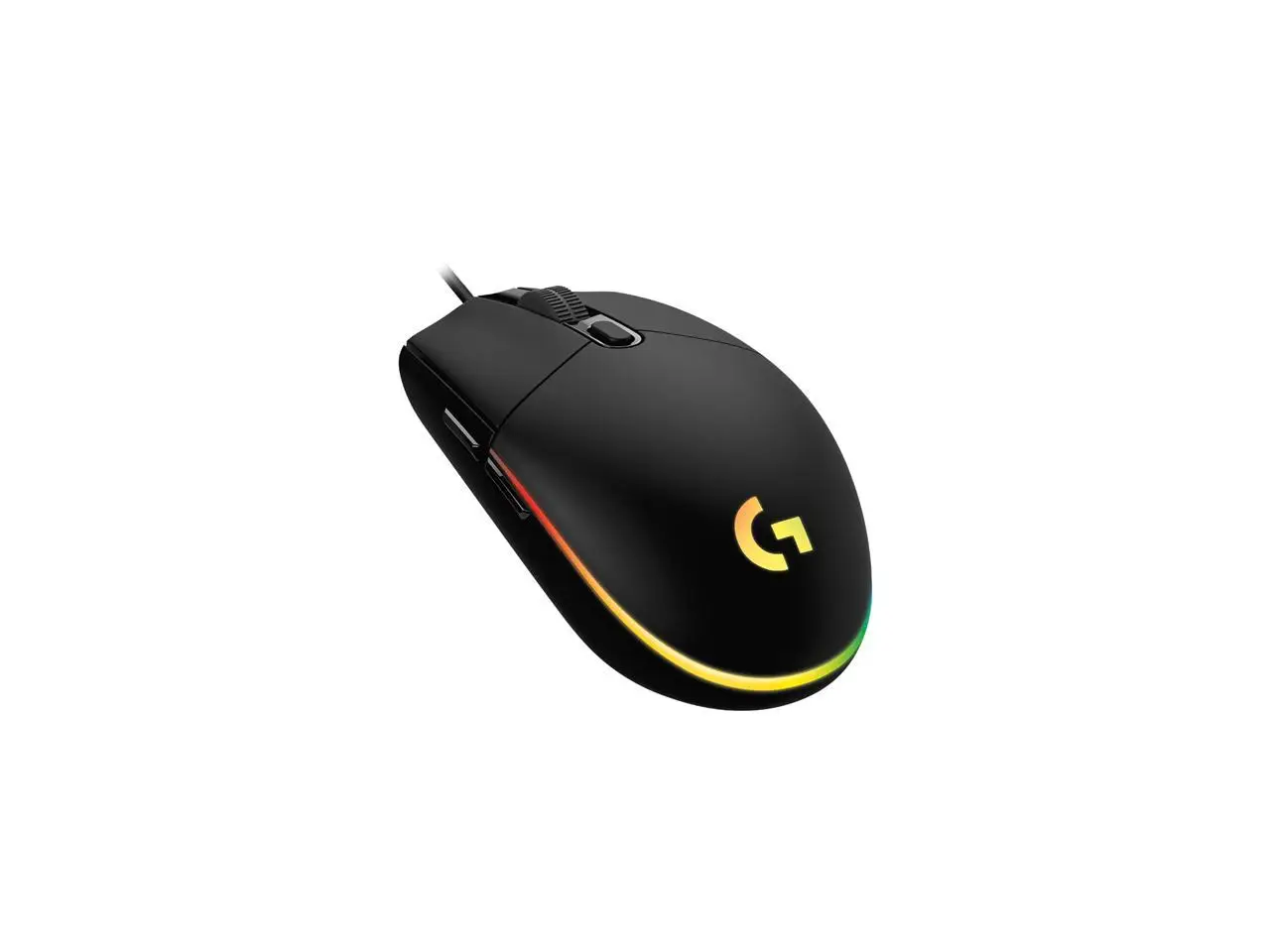 Logitech G203 Wired Gaming Mouse, 8,000 DPI, Rainbow Optical Effect LIGHTSYNC RGB, 6 Programmable Buttons, On-Board Memory, Screen Mapping, PC/Mac Com
