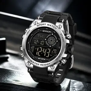 Waterproof Outdoor Sports Watch Digital Wristwatch with Luminous LED Display Multi-Functional Alarm Clock Chronograph Tactical Style Durable Athletic Gear for Running Hiking Daily Wear Men Women Trendy Accessories
