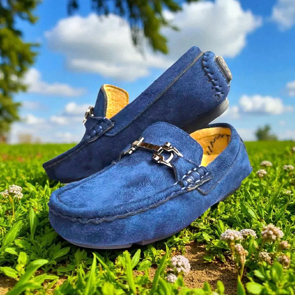 Loafers Blue suede Loafers Blue suede