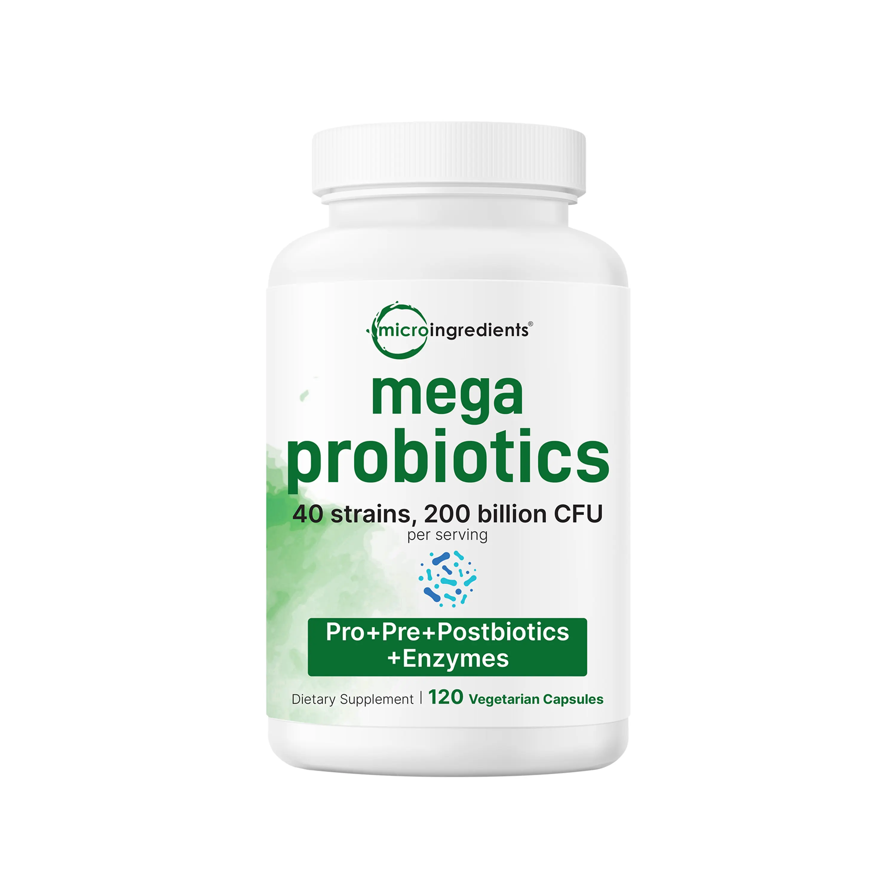 Micro Ingredients Mega Probiotics 200 Billion CFU, 120 Veggie Capsules Micro Ingredients Mega Probiotics 200 Billion CFU, 120 Veggie Capsules