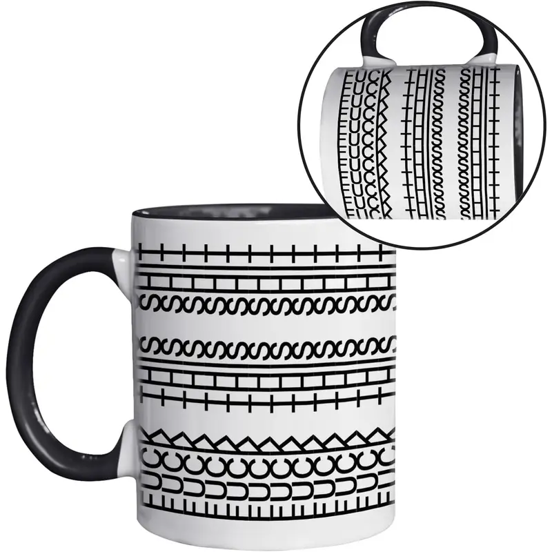 11oz Durable Reusable Washable Ceramic Mug - "Fuck This Shit" Sarcastic Novelty Cup, Christmas White Elephant Secret Santa Gift for Adult Coworkers, Funny Birthday Gag Item