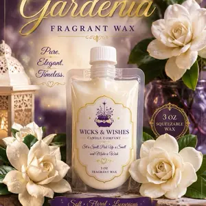 Wicks & Wishes Candle Company Peach Magnolia 3 oz Squeezable Wax Melts for Aromatic Home Fragrance