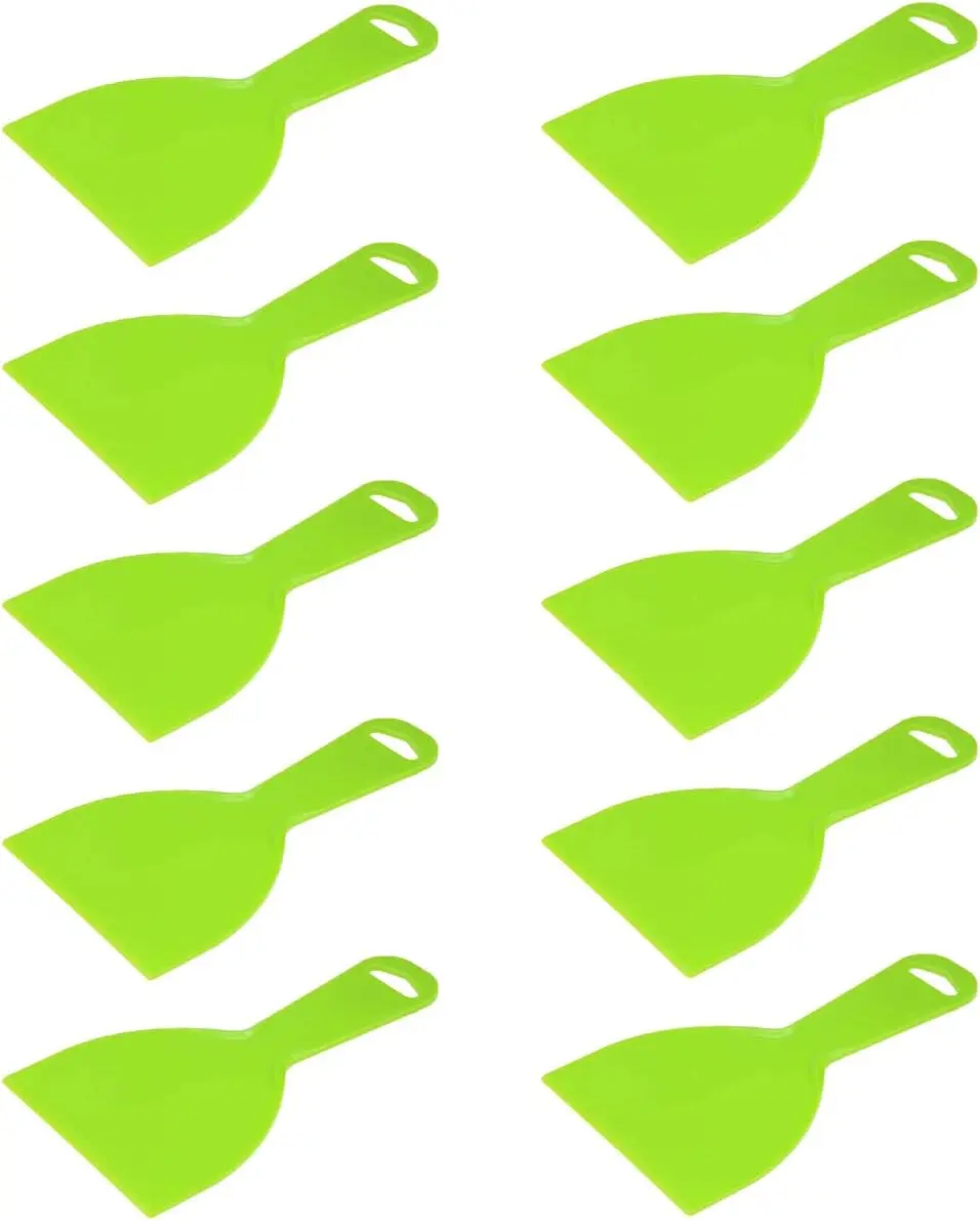 10 count Putty Scraper 4" Plastic Flexible Putty ,Large Size Pack,Disposable Spreader Flexible Plastic  Scraper Tool for Spackling, Taping Drywall Wall Painting (4" - 10Pack)