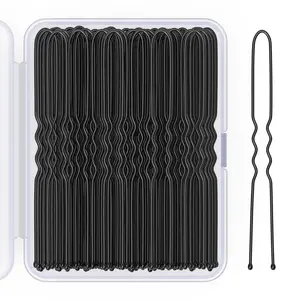 100pcs U-Shaped Hair Clips, 2.8 Inch Long Hair Clamps for Women Girls, Secure Bun Styling, Durable & Reusable Hair Accessories
