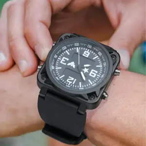 MSRP $95 | Tactical Men's Watch Glow in The Dark (Water proof, Analog & Digital)
