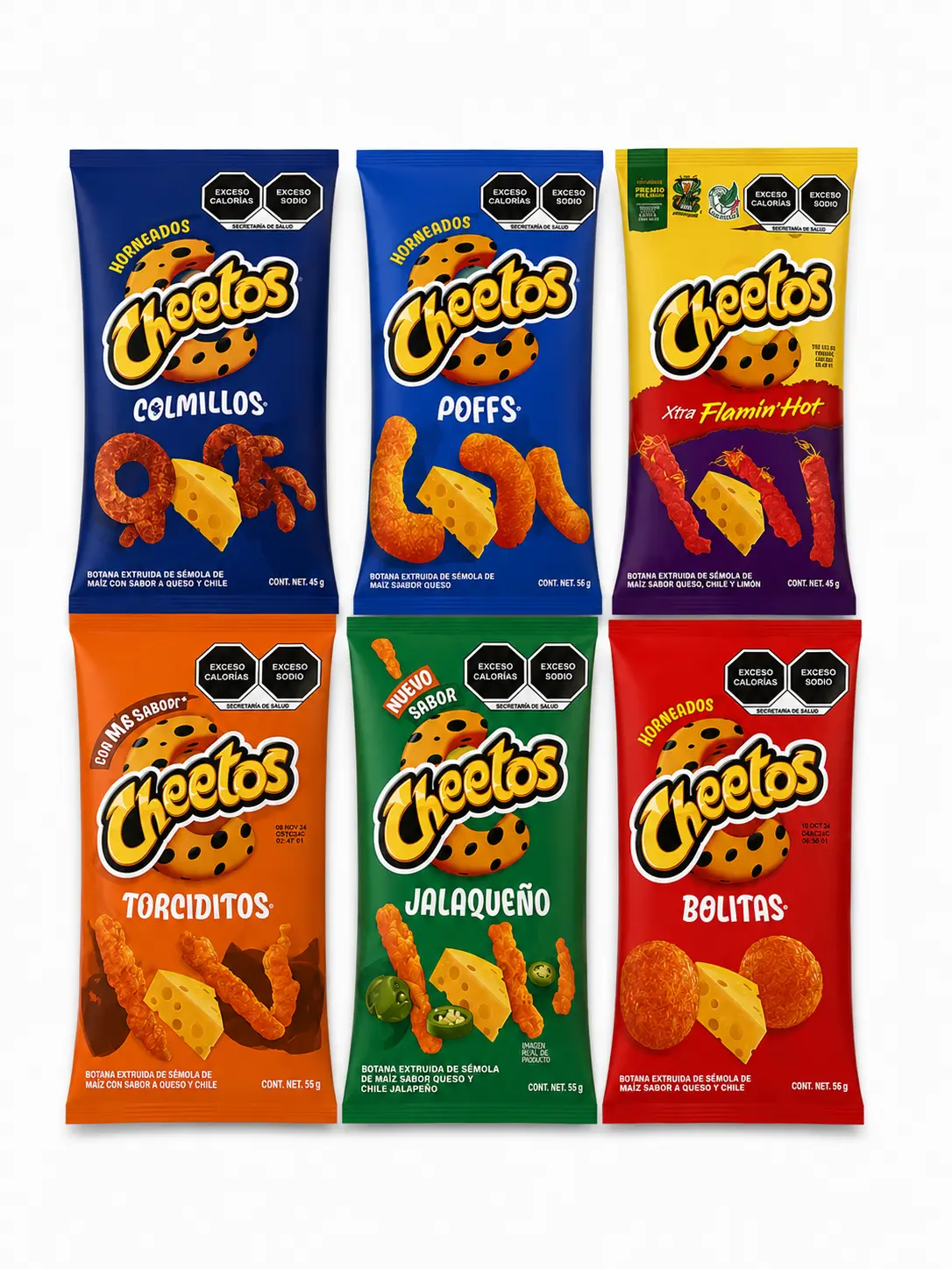 Mexican Cheetos Corn Snacks – Choose Flavor – Torciditos, Jalaqueño, Colmillos, Xtra Flamin’ Hot, Poffs & Bolitas