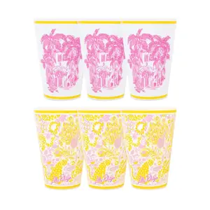 Lilly Pulitzer Pool Cup Set, Royal Zoo