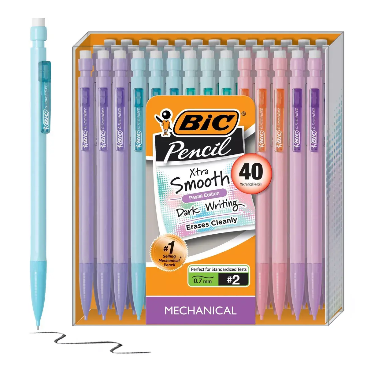 BIC 40Pk Xtra Smooth 0.7Mm Mechanical Pencils: Back to School Supplies