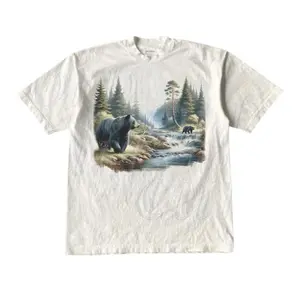 Retro Black Bears 90s Shirt, 90s Vintage Bears Camping Outfit, Boho Unisex Adult Shirt, Bear Lovers Nature Wildlife Shirt, Bear Alpha T-Shirt, Unisex Cotton Crewneck T-Shirt Menswear Womenswear Underwear Streetwear Top