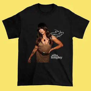 Hot Rare Ella Langley Black Cotton T Shirt All Size S 345Xl Hrb111