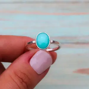 Radiance Gem Stacker Ring – Amazonite