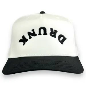 DRUNK HAT Upside Down Custom Embroidered Cap