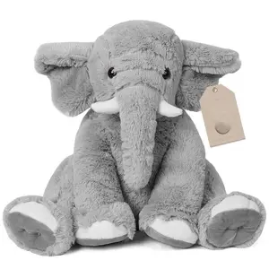 baby toy animal Elephant Weighted Plush Toy 17.8 inches, Large Weighted Elephant Plush Pillow, Sensory Comfort Plush Pillow Toy, Cute Plush Cuddling Toy, Great Gift for Kids and Adults