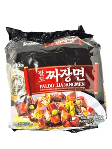 Paldo Korean Jjajangmen Noodles with Black Bean Sauce - Instant, 4 Packs* 7.16oz
