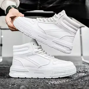 (New)High-Top Thick-Soled Sneakers |      Couple'S Shoes with Fabric Upper, Rubber Sole, and Multiple Closure Options(Gift)11