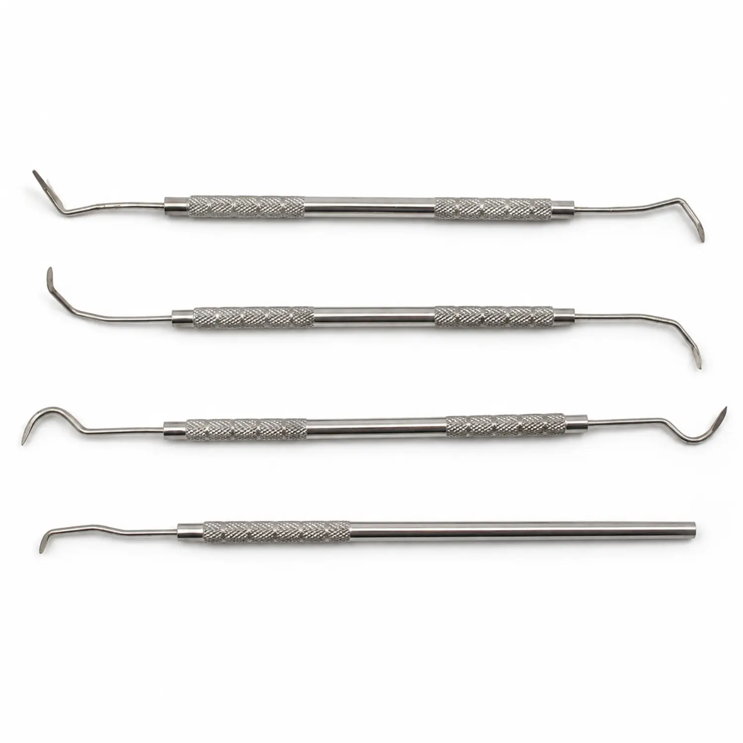 Dental Pick Set 4 PCS Stainless Steel Dental Tools Kit Plaque Remover Tartar Scraper Home Teeth Cleaning Oral Care Kit