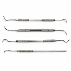 Dental Pick Set 4 PCS Stainless Steel Dental Tools Kit Plaque Remover Tartar Scraper Home Teeth Cleaning Oral Care Kit