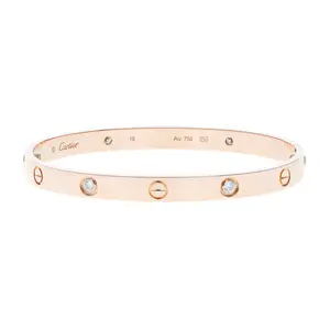 Pre-owned Cartier Love Bangle Bracelet Size 19