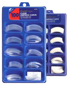Gold Finger Empress Curve 100 Nail Tips, Extreme Upper Arch