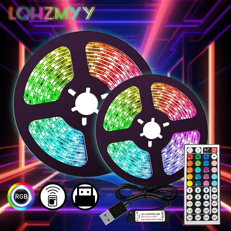 RGB LED Strip Light with Remote Control, USB Powered, Color Changing, Programmable Led Light, Vibrant Led Lights for TV Backlight, Vanity, Cabinet, Stage Lighting, Home Decor, LED Lights Strips