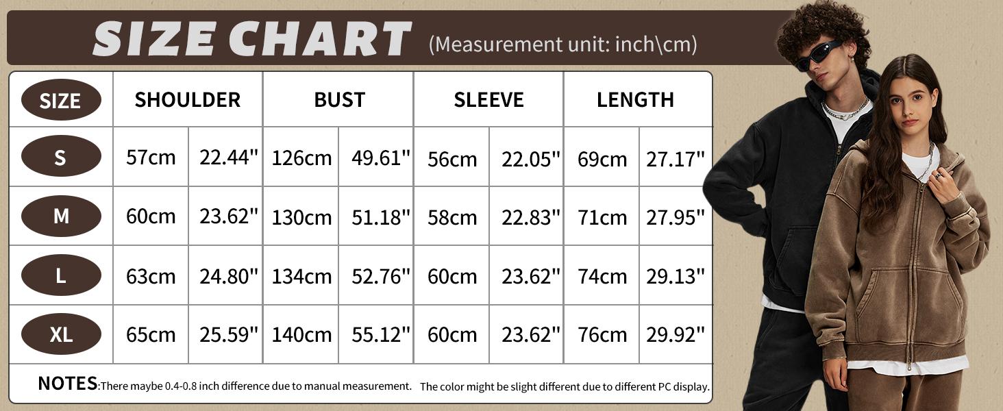 Yimoon Unisex Oversized Zip Up Hoodies Jackets For Men Women Fleece Vintage Cotton Heavyweight Distressed Sweatshirt Yimoon Unisex Oversized Zip Up Hoodies Jackets For Men Women Fleece Vintage Cotton Heavyweight Distressed Sweatshirt