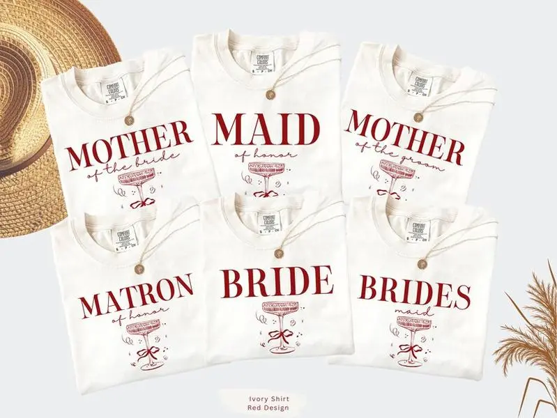 Comfort Colors Matron of honor T-Shirt, Bride Bridesmaid Maid Of Honor Matron Mother Of Bride Groom, Matching Bridal Party Shirt, Bride Outfit, Wedding Gift