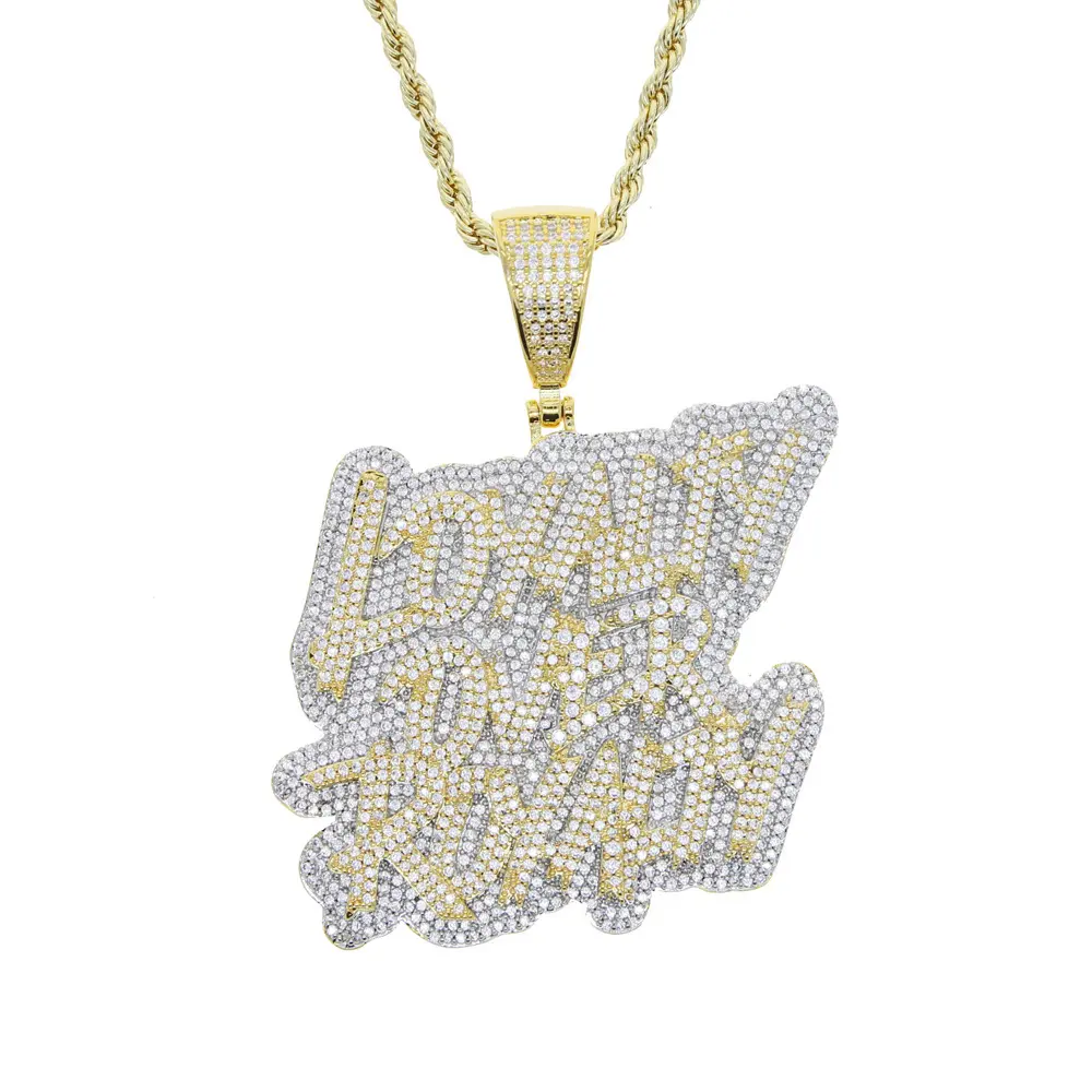 Golden Square Letter Necklace
